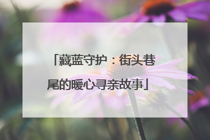 藏蓝守护：街头巷尾的暖心寻亲故事