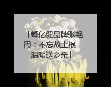 蜂亿健品牌张艳霞：不忘故土根 温暖送乡亲