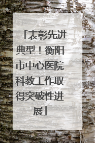 表彰先进典型！衡阳市中心医院科教工作取得突破性进展