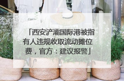 西安浐灞国际港被指有人违规收取流动摊位费，官方：建议报警