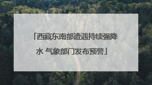 西藏东南部遭遇持续强降水 气象部门发布预警
