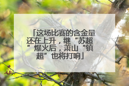 这场比赛的含金量还在上升，继“苏超”爆火后，萧山“镇超”也将打响