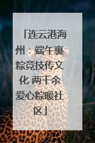 连云港海州：端午裹粽竞技传文化 两千余爱心粽暖社区