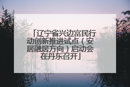 辽宁省兴边富民行动创新推进试点（安居融居方向）启动会在丹东召开