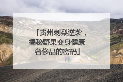 贵州刺梨逆袭，揭秘野果变身健康奢侈品的密码