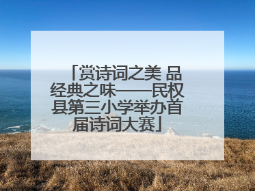 赏诗词之美 品经典之味——民权县第三小学举办首届诗词大赛