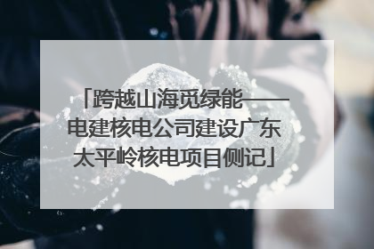 跨越山海觅绿能——电建核电公司建设广东太平岭核电项目侧记