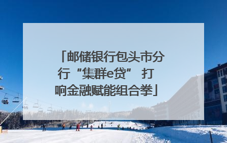 邮储银行包头市分行“集群e贷” 打响金融赋能组合拳