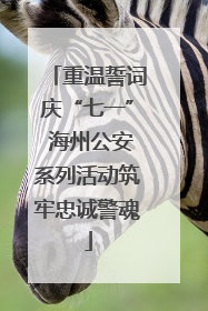重温誓词庆“七一” 海州公安系列活动筑牢忠诚警魂