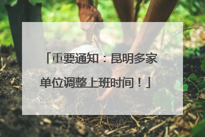 重要通知：昆明多家单位调整上班时间！