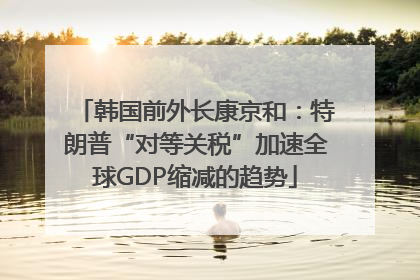 韩国前外长康京和：特朗普“对等关税”加速全球GDP缩减的趋势