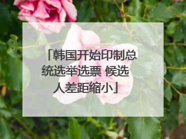 韩国开始印制总统选举选票 候选人差距缩小