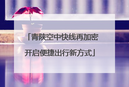 青陕空中快线再加密 开启便捷出行新方式