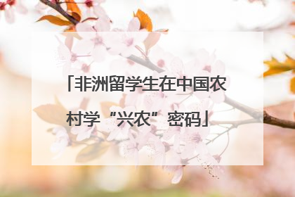 非洲留学生在中国农村学“兴农”密码