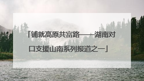 铺就高原共富路——湖南对口支援山南系列报道之一