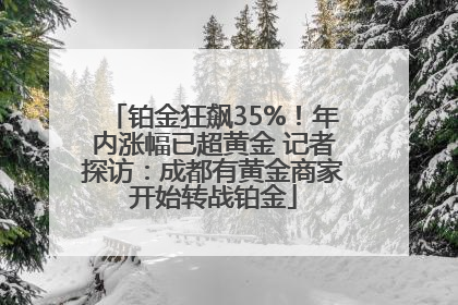 铂金狂飙35%！年内涨幅已超黄金 记者探访：成都有黄金商家开始转战铂金