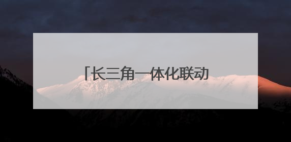 长三角一体化联动机制“合力成拳”