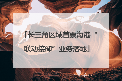 长三角区域首票海港“联动接卸”业务落地