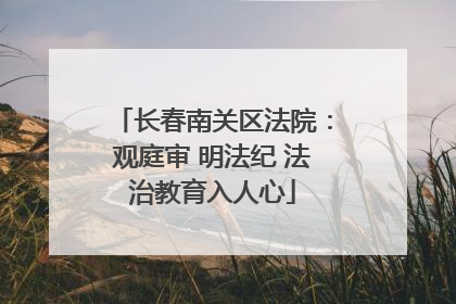 长春南关区法院：观庭审 明法纪 法治教育入人心