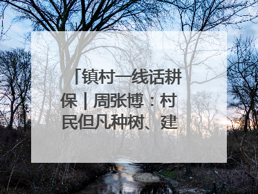 镇村一线话耕保｜周张博：村民但凡种树、建棚、盖房，都要向街道报批
