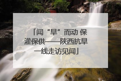 闻“旱”而动 保灌保供——陕西抗旱一线走访见闻