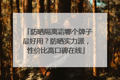 防晒隔离霜哪个牌子最好用？防晒实力派，性价比高口碑在线