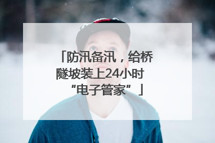 防汛备汛，给桥隧坡装上24小时“电子管家”