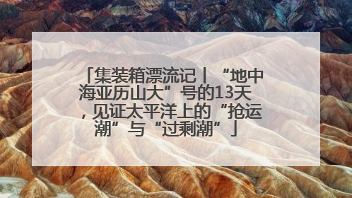 集装箱漂流记丨“地中海亚历山大”号的13天，见证太平洋上的“抢运潮”与“过剩潮”