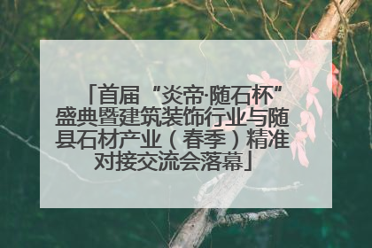 首届“炎帝·随石杯”盛典暨建筑装饰行业与随县石材产业（春季）精准对接交流会落幕
