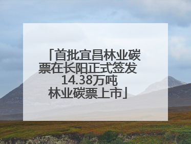 首批宜昌林业碳票在长阳正式签发 14.38万吨林业碳票上市
