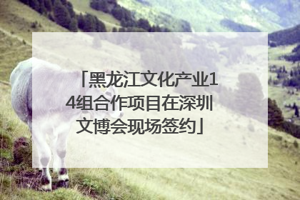 黑龙江文化产业14组合作项目在深圳文博会现场签约