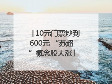 10元门票炒到600元 “苏超”概念股大涨