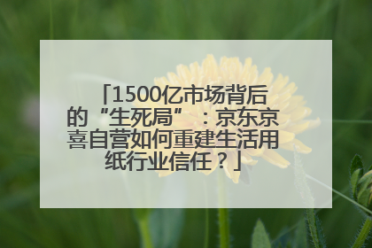 1500亿市场背后的“生死局”：京东京喜自营如何重建生活用纸行业信任？