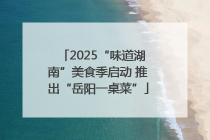 2025“味道湖南”美食季启动 推出“岳阳一桌菜”