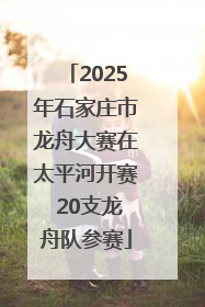 2025年石家庄市龙舟大赛在太平河开赛 20支龙舟队参赛
