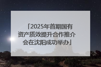 2025年首期国有资产质效提升合作推介会在沈阳成功举办