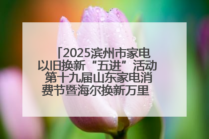 2025滨州市家电以旧换新“五进”活动 第十九届山东家电消费节暨海尔换新万里 行山东站全面启动