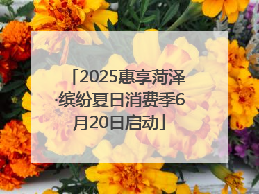 2025惠享菏泽·缤纷夏日消费季6月20日启动