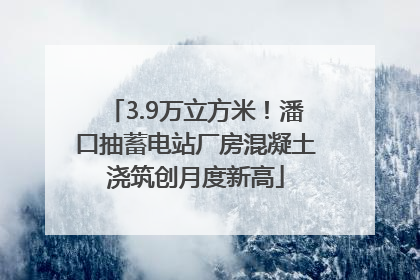 3.9万立方米！潘口抽蓄电站厂房混凝土浇筑创月度新高