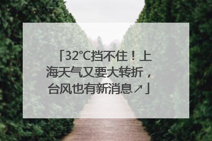 32℃挡不住！上海天气又要大转折，台风也有新消息↗