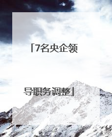 7名央企领导职务调整