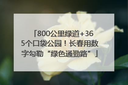 800公里绿道+365个口袋公园！长春用数字勾勒“绿色通勤路”
